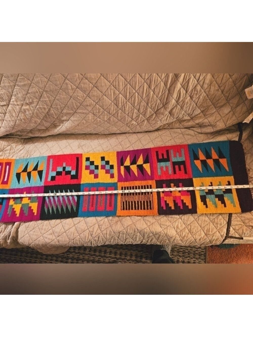 Vintage Peruvian Hand-Weaved Wool Table Runner - Picture 5 of 7